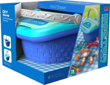 Alltoys Igralni komplet – zdravniška košarica z 15 dodatki