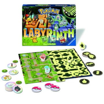 Ravensburger Namizna igra Labirint Pokémon – nočna izdaja