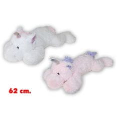 Alltoys Plišasti ležeči samorog 62 cm – roza ali bel
