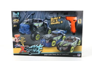 Alltoys Komplet za sestavljanje avtomobila 3 v 1 z izvijačem in nalepkami