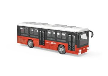 Alltoys Rdeči avtobus s svetlobnimi in zvočnimi učinki, Pull Back