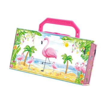 Alltoys Škatlica za nakit v obliki kovčka – flamingo