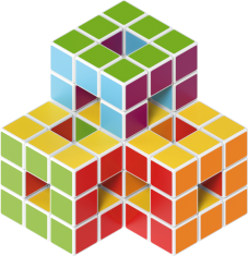 Geomag Geomag Magicube Art – magnetna konstrukcijska igrača, 64 delov