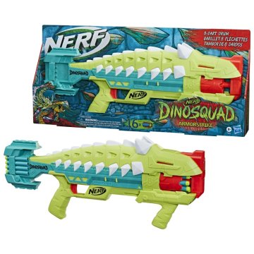 HASBRO Nerf DinoSquad Armorstrike izstreljevalnik, 16 penastih nabojev