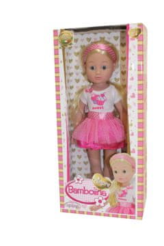 Alltoys Lutka Bambolina Amore, 35 cm, vinilna, z blond lasmi