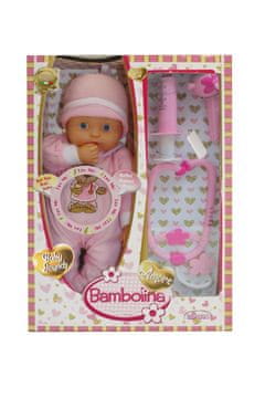 Alltoys Lutka dojenček Bambolina Amore 33 cm z zdravniškim kompletom