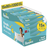 Pampers Fresh Clean Baby otroški čistilni robčki, 15 pakiranj = 1.200 robčkov