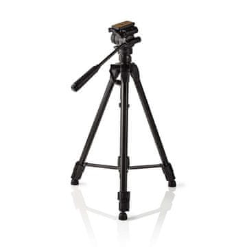 Nedis Stativ Največja nosilnost 3 0 kg Najmanjša delovna višina 60 0 cm Največja delovna višina 165 0 cm 3 segmenti Pan Tilt Priložen kovček Samonastavljive noge ABS aluminij Črna