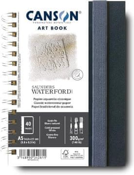 Rayher.	 Blok akvarelni Saunders Waterford ArtBook A5 spirala 300g 20 listni CP Portrait