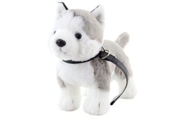 Uni-Toys Plišasti haski s povodcem 25 cm EKOLOŠKO PRIJAZNO