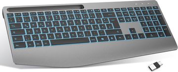 slomart TECURS osvetljena ergonomska tipkovnica z naslonom, nemška QWERTZ