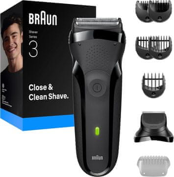 BRAUN Braun Series 3 električni brivnik, folijski, 5 nastavkov