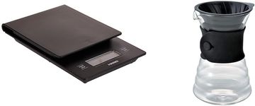 Hario Hario VSTN-2000B črna kuhinjska tehtnica + V60 dekanter 700ml