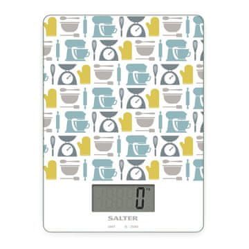 Salter Salter 1102 GNBLDR Digitalna kuhinjska tehtnica - Max 5kg, funkcija ničeliranja, tanka steklena ploščad, LCD zaslon