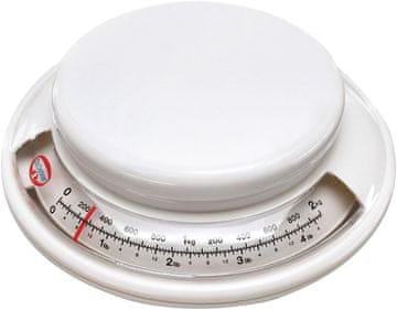 D&R Dr. Oetker 1531 Analogna kuhinjska tehtnica, bela, Ø 17 cm