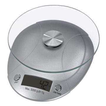 Xavax Xavax Milla digitalna kuhinjska tehtnica - 5 kg, steklena površina, srebrna
