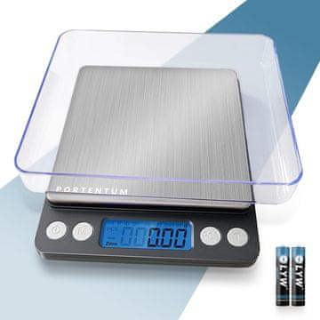 slomart PORTENTUM Precizna tehtnica 0.01g - 500g, LCD, Briefwaage