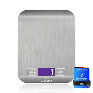 slomart GRIFEMA GA2002 Kuhinjska tehtnica, 5000g, nerjaveče jeklo, LED zaslon