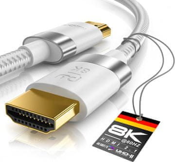 slomart CSL 8K/4K HDMI 2.1 kabel, 5m, 8K@120Hz, 4K@240Hz, 48 Gbit/s