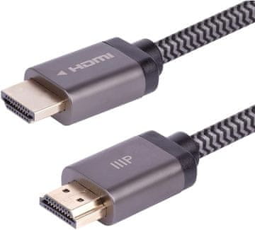 Monoprice Monoprice 8K HDMI 2.1 kabel 1,8m - črn, pleten, Ultra High Speed