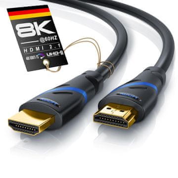 slomart CSL - 8K HDMI 2.1 kabel 3m - certificiran, 4K@120Hz, 8K@60Hz, 48Gbps