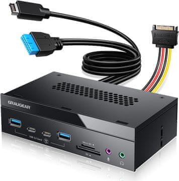 slomart GRAUGEAR 5,25" Frontpanel s SD čitalnikom kartic in USB HUB