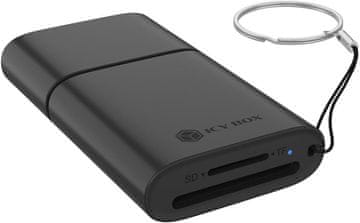 IcyBox ICY BOX 2-v-1 čitalnik kartic USB-C/A SD & microSD