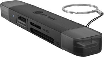 IcyBox ICY BOX 3-v-1 čitalnik kartic USB-C/A + USB-A port