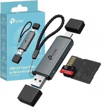 TPLINK TP-Link UA430D USB 3.0 čitalnik kartic Type-C & Type-A