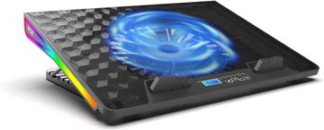 slomart Inca INC-608 RGB Gaming hladilno stojalo z LCD, 185mm ventilatorjem