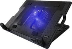 Ewent Ewent EW1258 hladilnik za prenosnik 12-17" z 1 ventilatorjem, modrimi LED, 2x USB