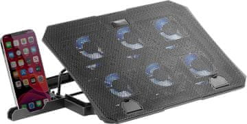 Mars Mars Gaming MNBC23 hladilno stojalo 16" z 6 ventilatorji, modrimi LED, 6 pozicij