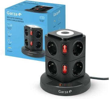 slomart Garza 11-v-1 stolp, 8x Schuko, 2x USB-C PD20W, 1x USB-A, polnilni stolp
