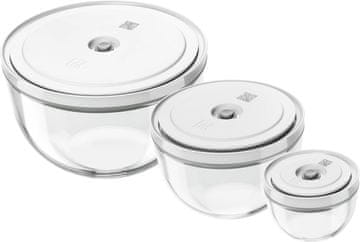 Fresh ZWILLING Fresh & Save vakuum posode, set 6 kosov, steklo, S/M/L