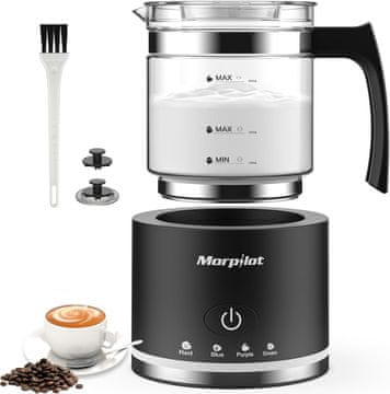 slomart Morpilot - 4-v-1 električni aparat za penjenje mleka, 130-500ml, 600W