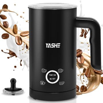 slomart YASHE - 4-v-1 aparat za penjenje mleka iz nerjavečega jekla, 300ml