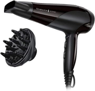 Remington Remington sušilnik las Ionen, lahek, difuzor, styling šoba, 2200W, keramično-ionski