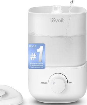 Levoit Levoit 23dB vlažilnik zraka za spalnico, Top-Fill, tih in učinkovit