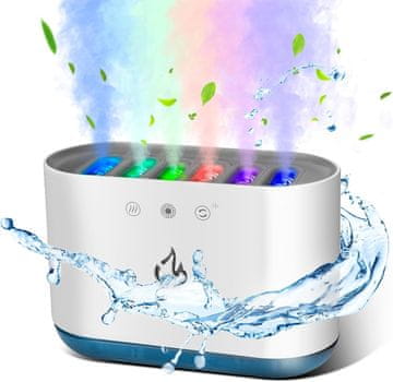 slomart AiQInu 900ML vlažilnik zraka, 6 šob, 7 LED lučk, 25dB, tih ultrazvočni