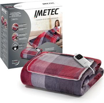 Imetec Imetec Adapto Velvet Tartan ogrevalna odeja z žepi 150x110 cm