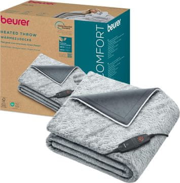 Beurer Beurer HD 75 Nordic Grey grelna odeja iz recikliranega materiala, 6 stopenj