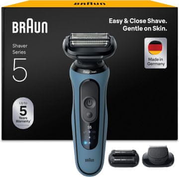BRAUN Braun Series 5 52-A1820si Električni brivnik za moške, azurno moder