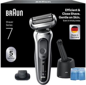 BRAUN Braun Series 7 71-S7200cc Električni brivnik za moške, srebrn