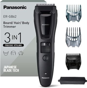 Panasonic Panasonic ER-GB62-H503 - Brivnik za brado, lase in telo (moški)
