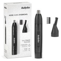 BaByliss BaByliss Men E652E - trimer za nos in ušesa z nastavkom za obrvi