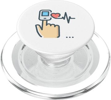 slomart PopSockets PopGrip za MagSafe - motiv 'Pulsoximeter Blutsauerstoffsättigung'