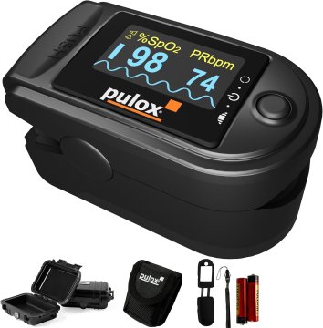 slomart PULOX PO-200A Pulsoximeter - črn, z alarmom za SpO2 in pulz