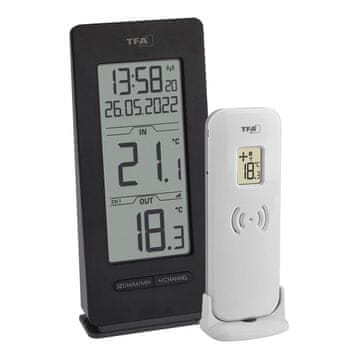 TFA TFA Dostmann 30.3072.01.90 bežični sobni/zun. termometer s radijsko uro