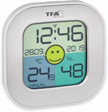 TFA TFA Dostmann Hygrometer Fun, notranji, digitalni termometer, srebrn