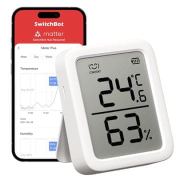Switchbot SwitchBot notranji termometer/higrometer, Bluetooth, APP nadzor
